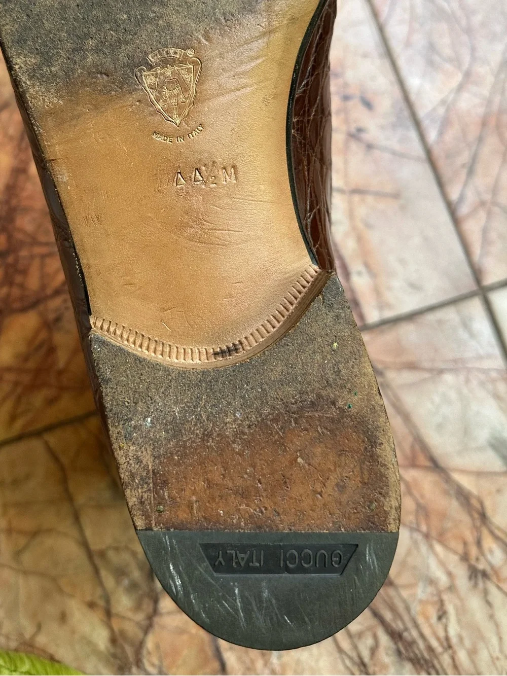 Gucci Made in Italy Vintage Crocodile Leather Boots